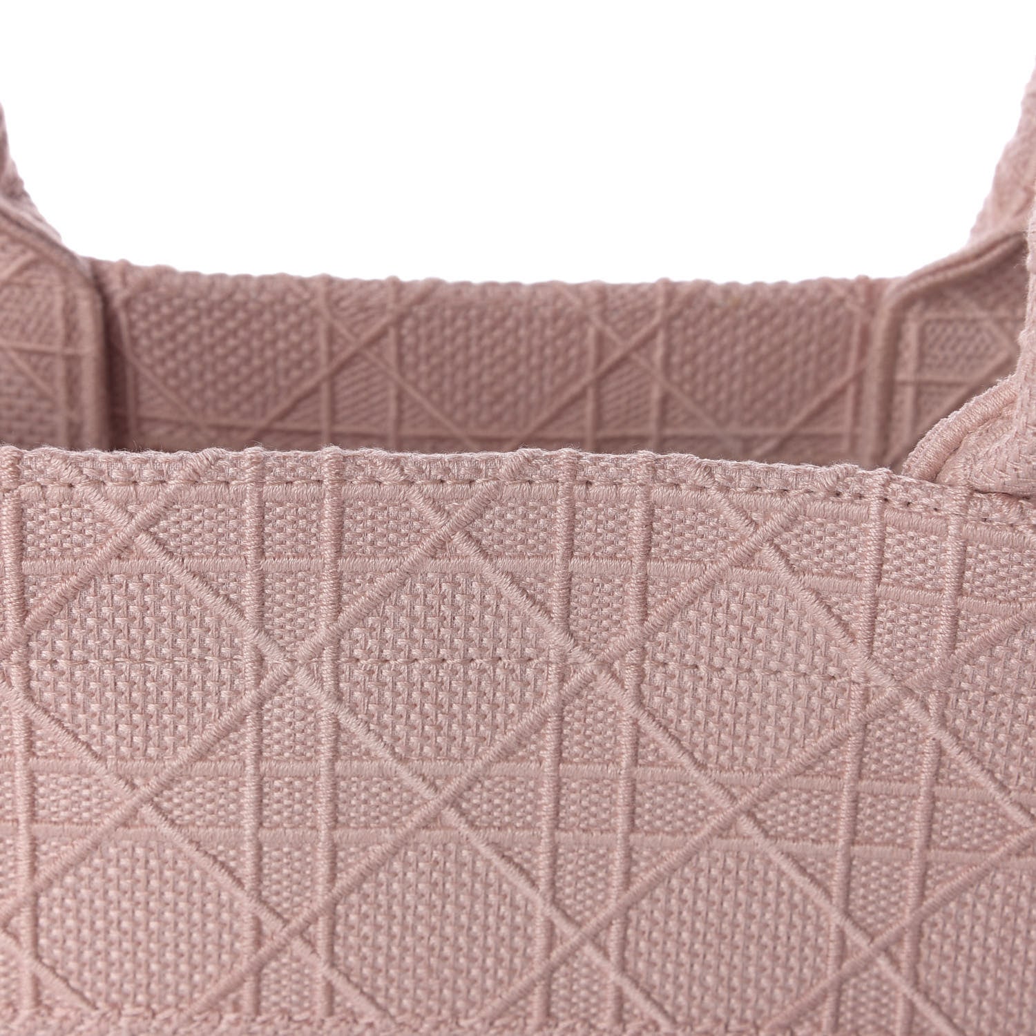 Christian Dior Canvas Embroidered Cannage Medium Book Tote Bois De Rose 17 of 18
