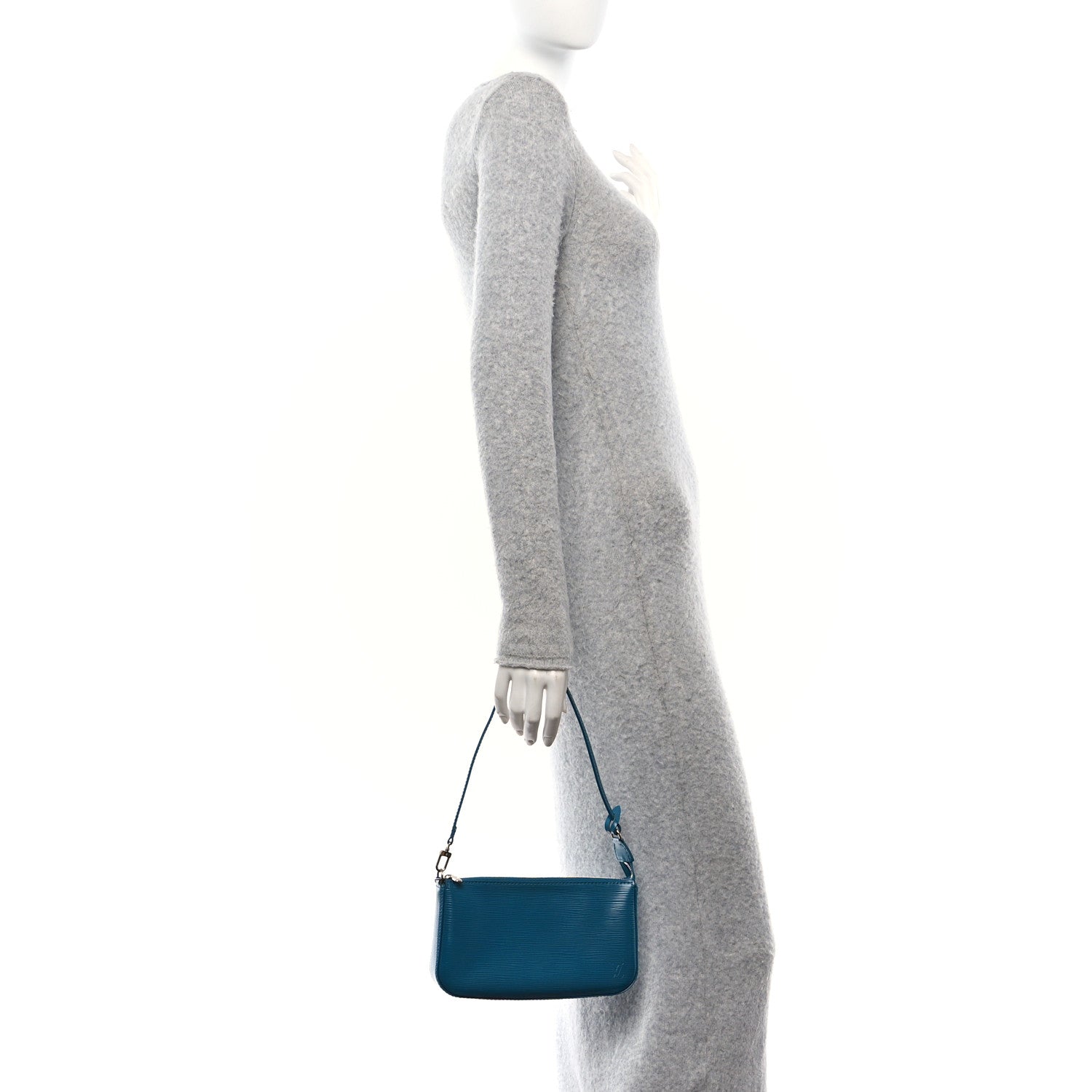 Louis Vuitton Epi Pochette Accessories NM Cyan 2 of 13