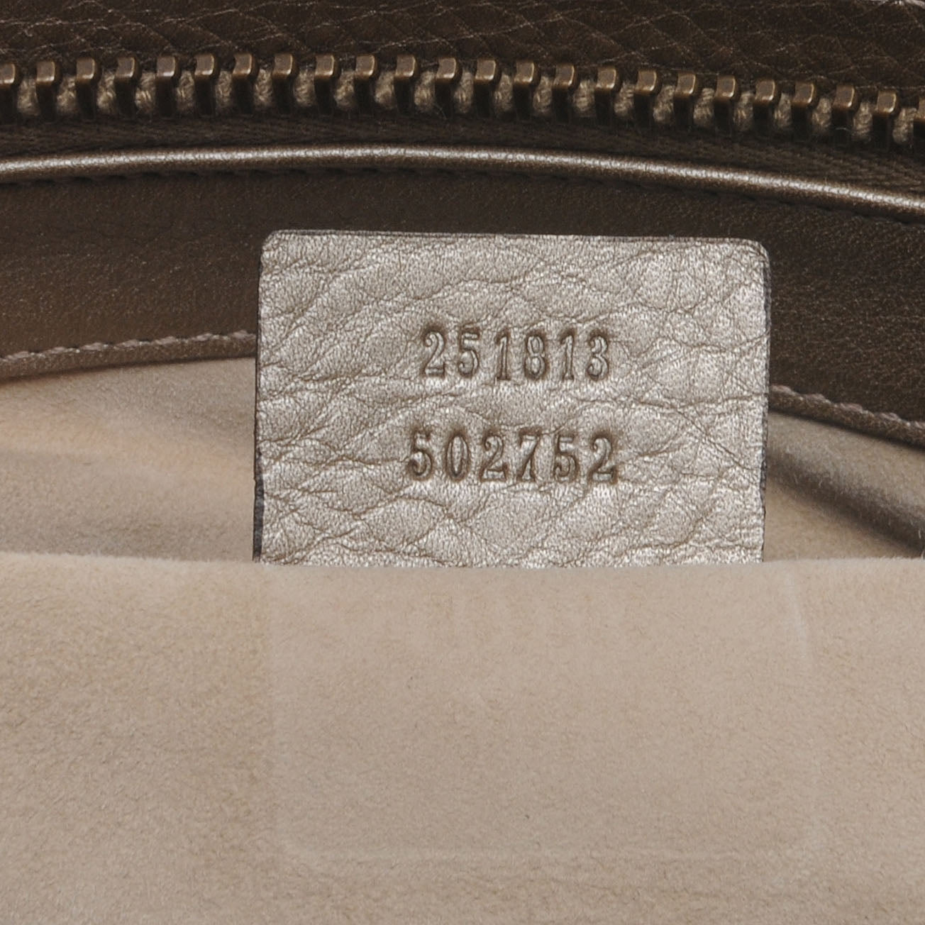 Metallic Pebbled Calfskin Medium 1973 Top Handle Satchel Golden Beige
