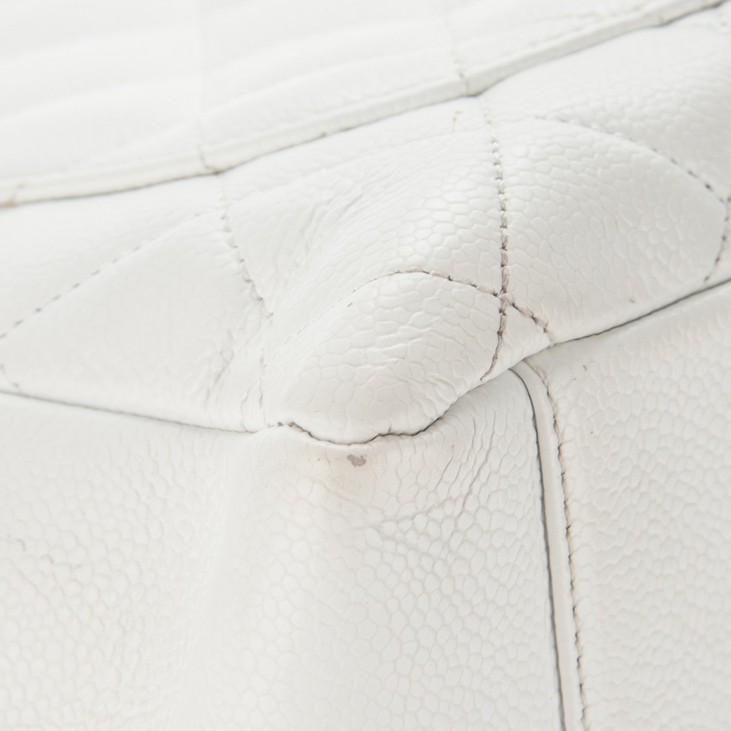 Chanel Caviar Quilted Grand Shopping Tote GST White 14 of 15