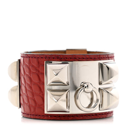 Hermes Matte Alligator Collier De Chien CDC Bracelet S 1 of 6