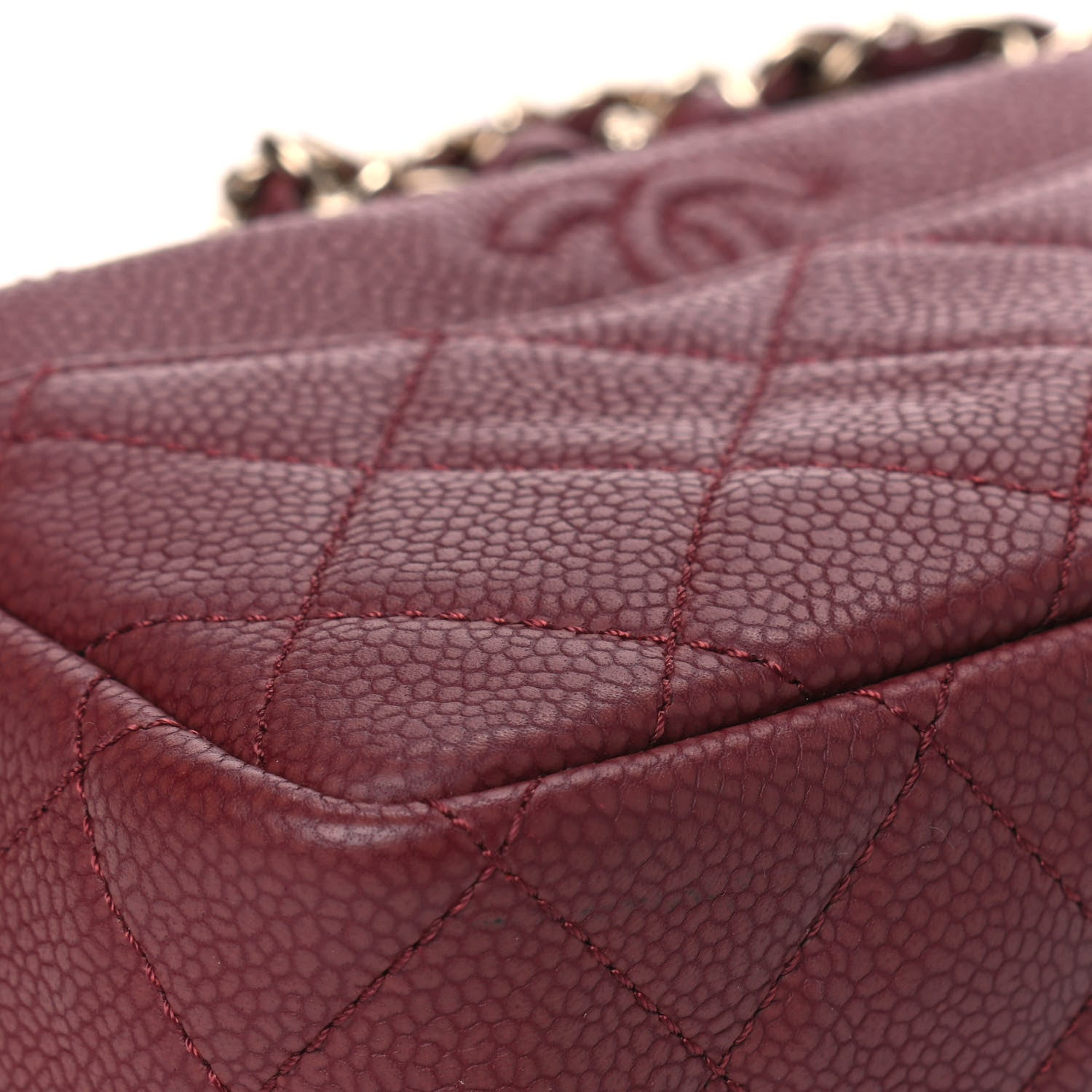 Chanel Caviar Quilted Mini Coco Tassel Camera Case Burgundy 5 of 8