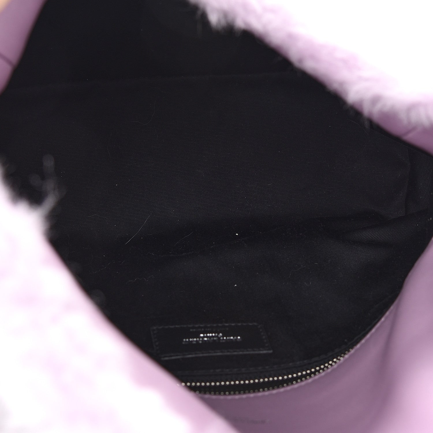 Saint Laurent Merino Shearling Lambskin Quilted Small Loulou Puffer Monogram Chain Satchel Lila 5 of 9