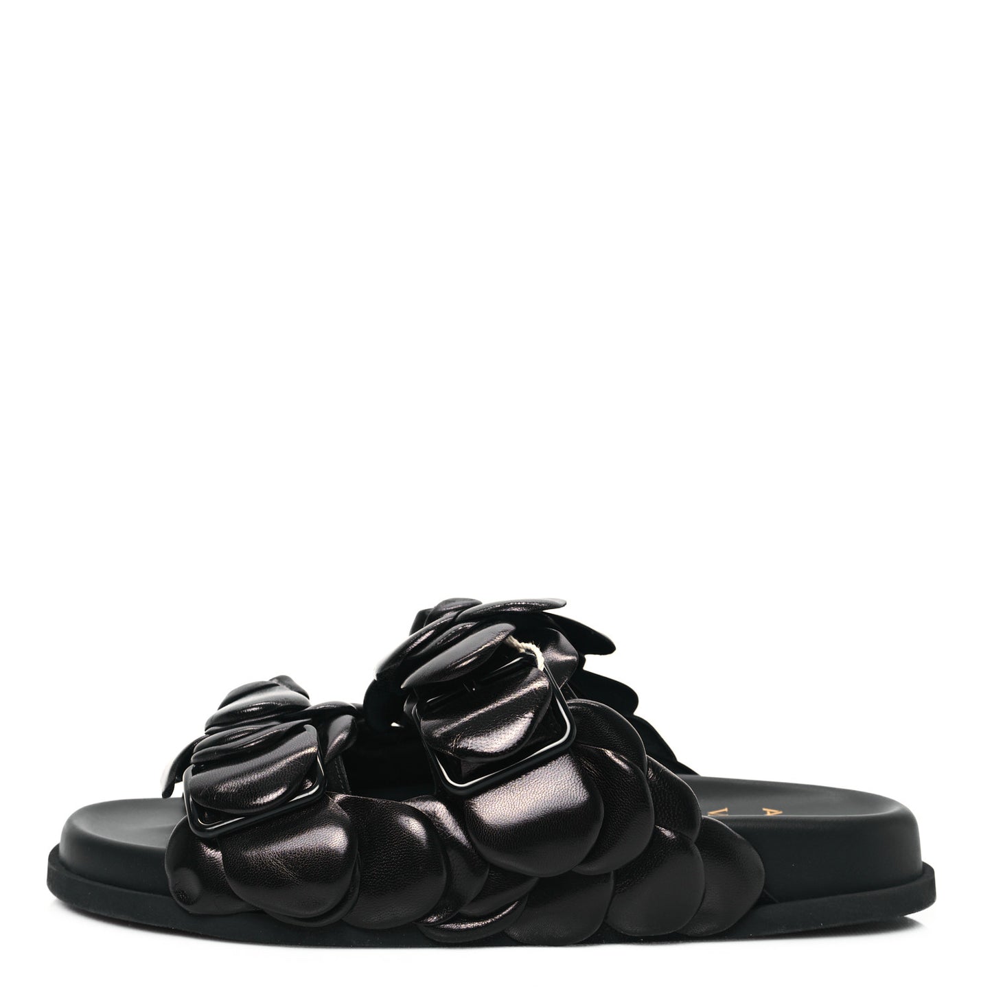 Kidskin Atelier 03 Rose Edition Double Buckle Slide Sandals 36 Black