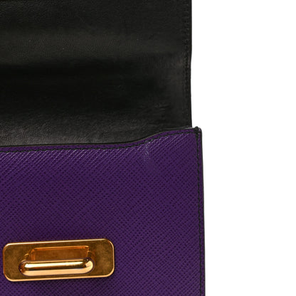 Prada Saffiano Astrology Mini Cahier Bag Viola Black 8 of 10