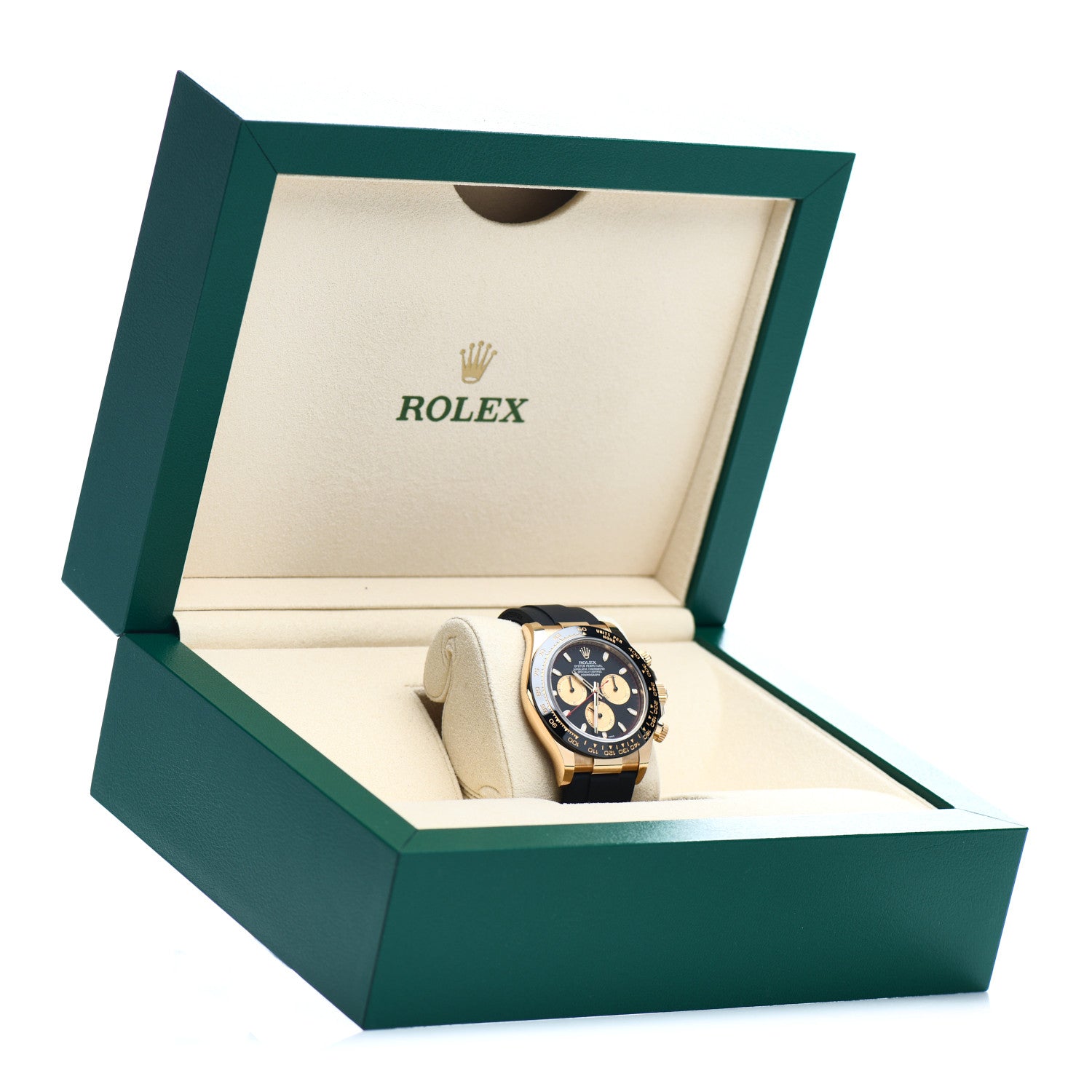 Rolex 18K Yellow Gold Oysterflex 40mm Daytona Oyster Perpetual Watch Black Champagne 116518LN 5 of 5
