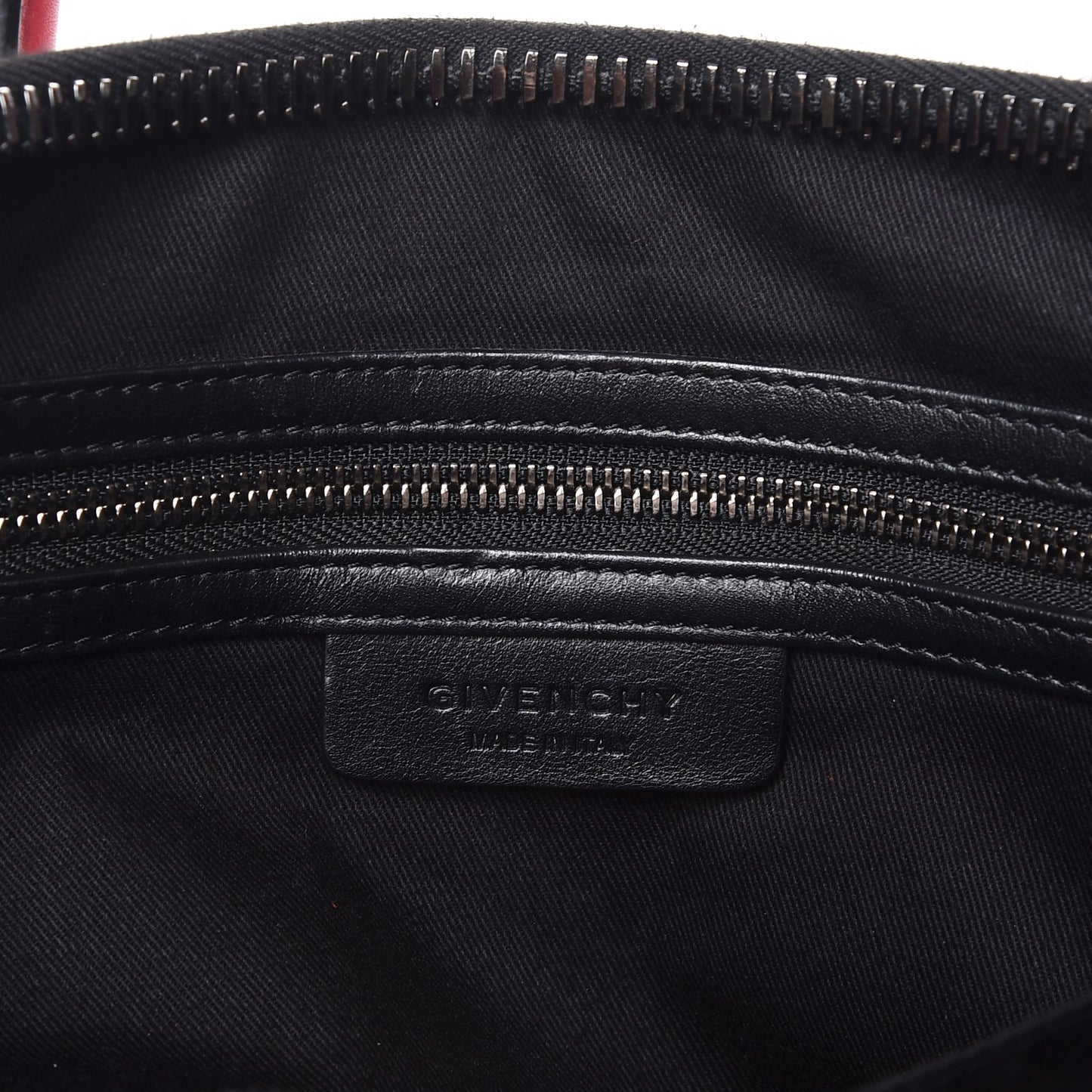 Smooth Calfskin Star Embossed Medium Antigona Black Red