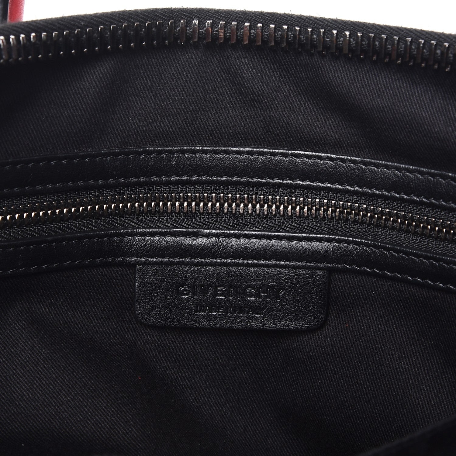 Givenchy Smooth Calfskin Star Embossed Medium Antigona Black Red 7 of 17