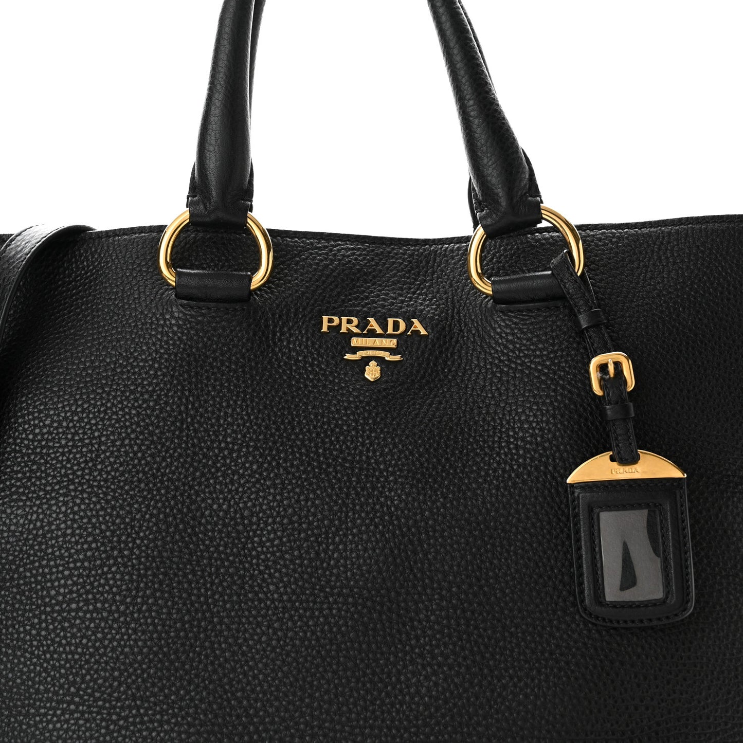 Vitello Daino Shopping Tote Black