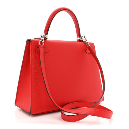 Hermes Epsom Kelly Sellier 25 Rouge De Coeur 3 of 14