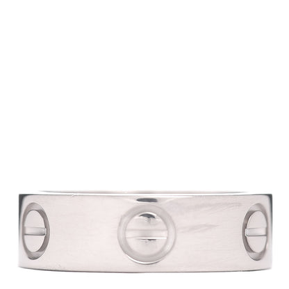 Cartier 18K White Gold 5.5mm LOVE Ring 49 4.75 3 of 4