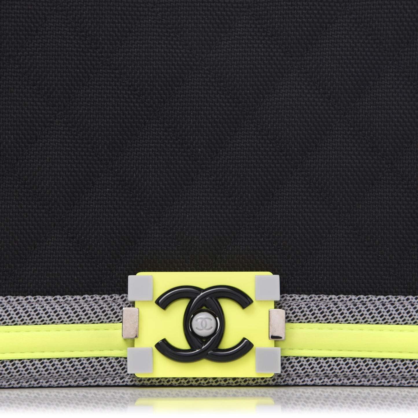 Canvas Quilted New Medium Fluo Boy Flap Black Grey Yellow