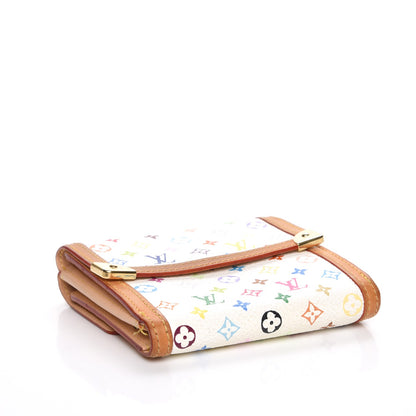 Louis Vuitton Monogram Multicolor Porte-Monnaie Billets Wallet White 4 of 9