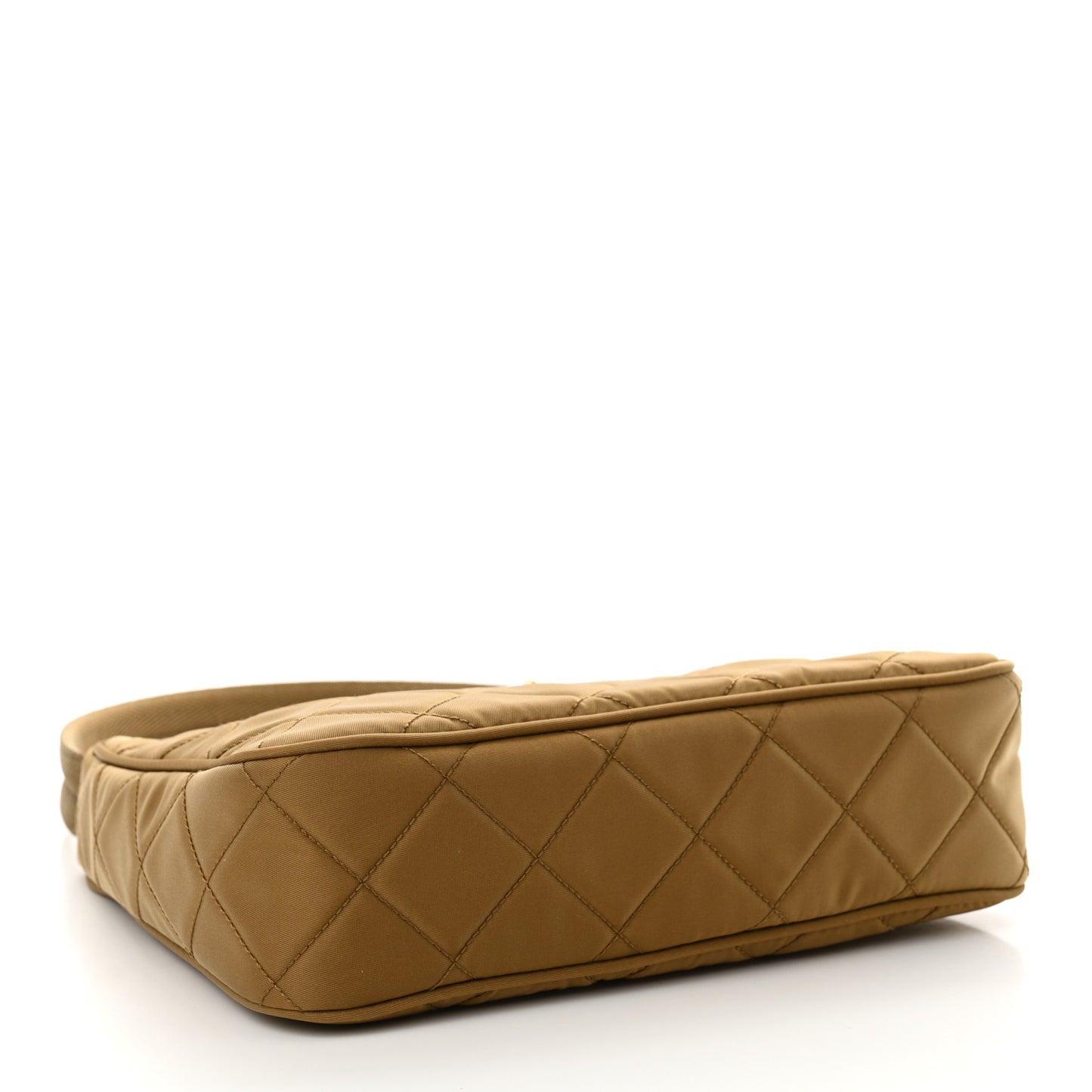 Tessuto Nylon Stitched Shoulder Bag Tobacco