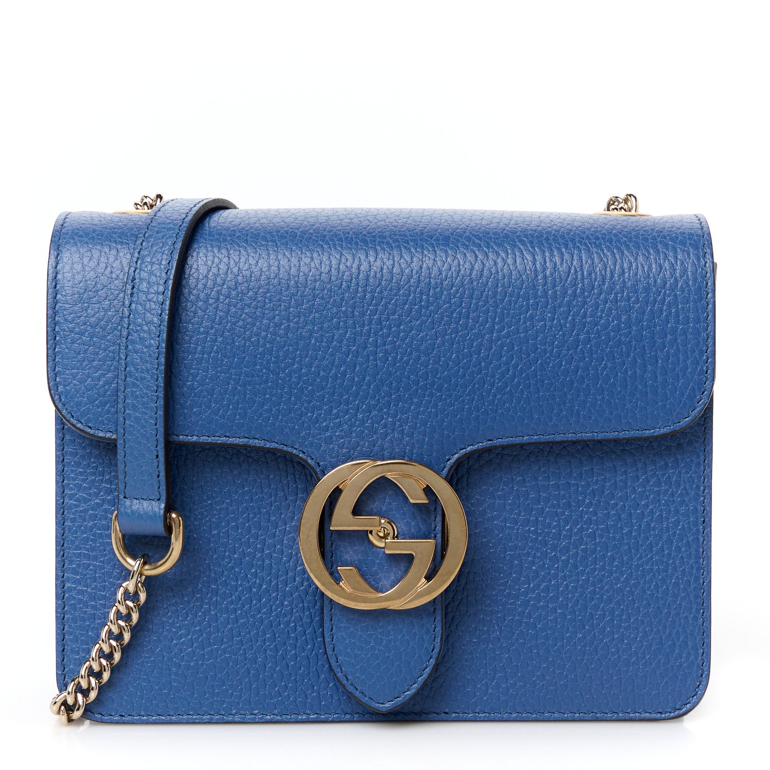 Gucci Dollar Calfskin Small Interlocking G Shoulder Bag Caspian 1 of 12