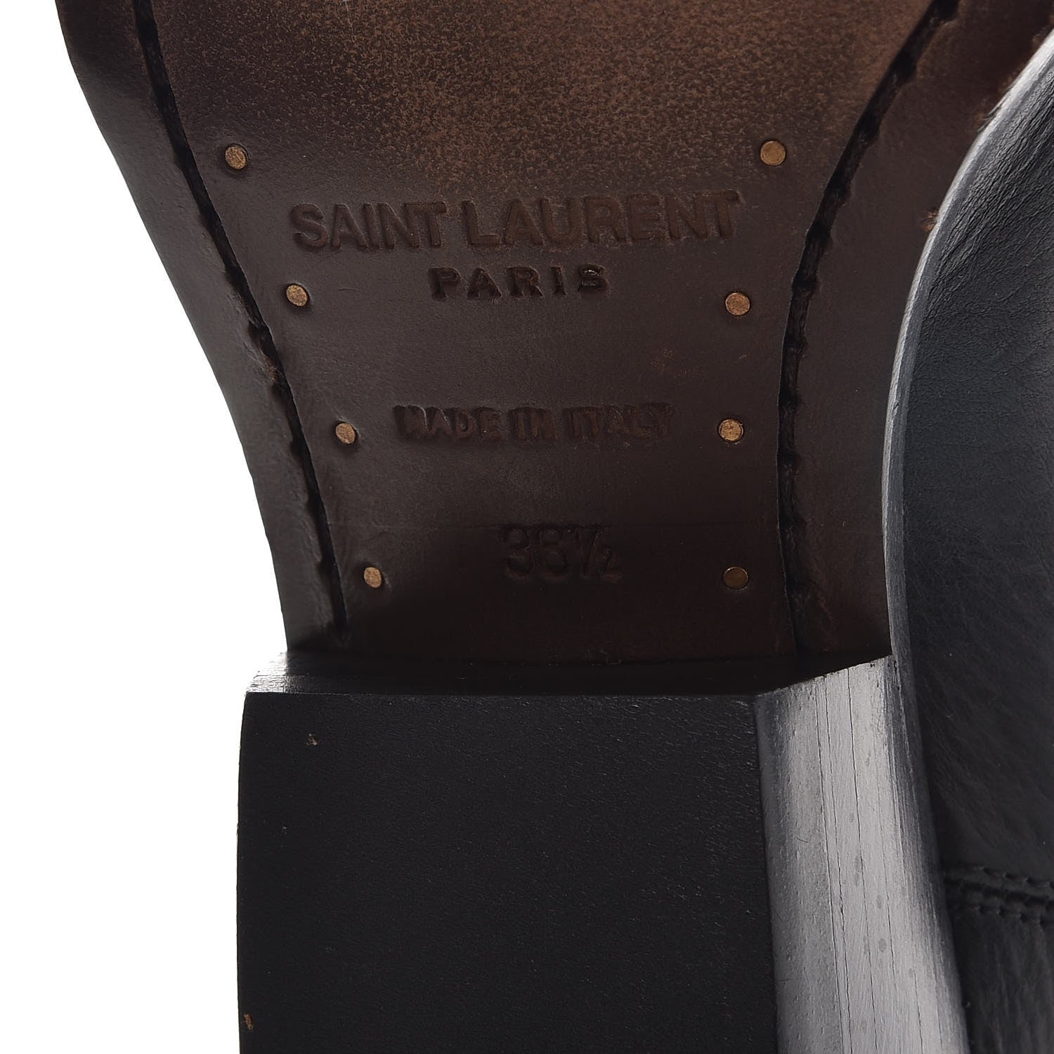 Saint Laurent Calfskin Theo Chelsea Ankle Boots 36.5 Black 6 of 9