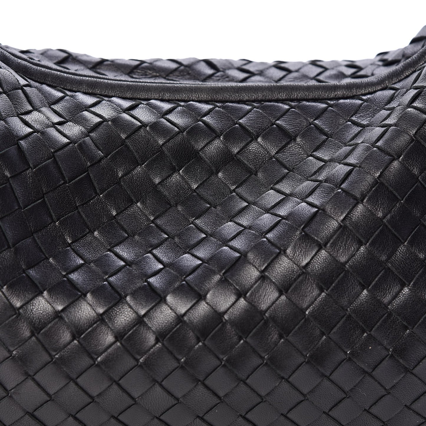 Nappa Intrecciato Medium Veneta Hobo Black