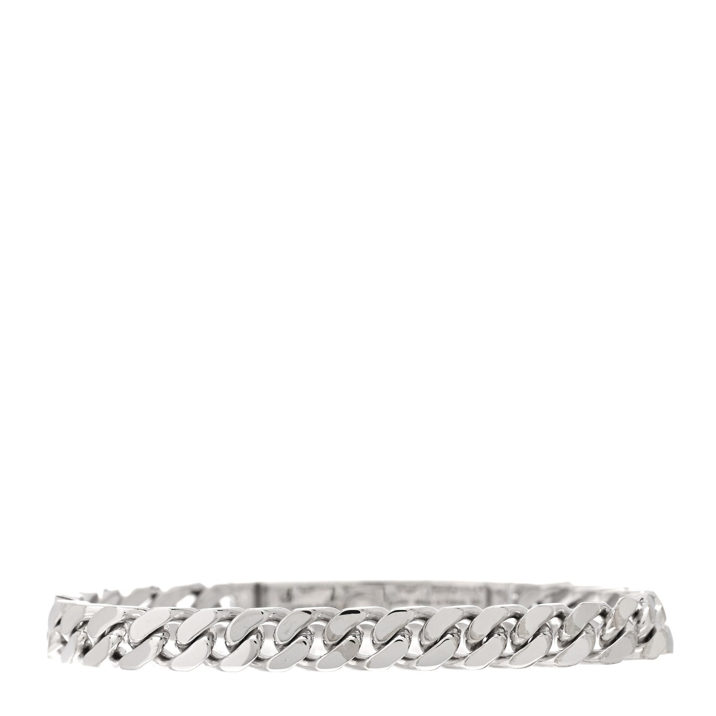 18K White Gold Diamond TPM Kelly Gourmette Bracelet SH