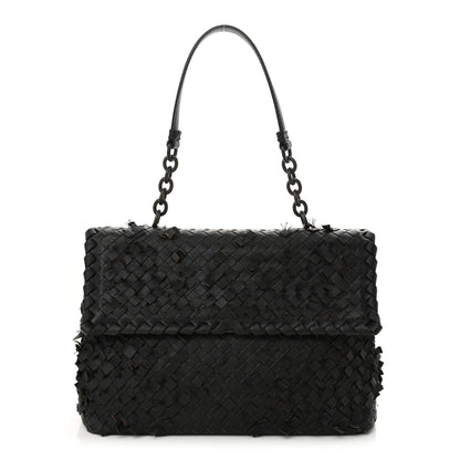 Bottega Veneta Nappa Intrecciato Fringe Flap Grey 1 of 13