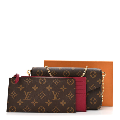 Louis Vuitton Monogram Pochette Felicie Chain Wallet Fuchsia 13 of 13