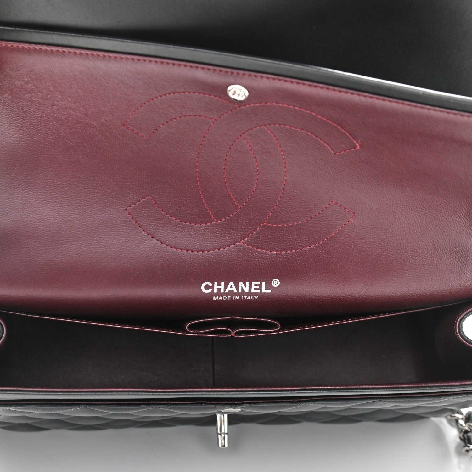 Chanel Lambskin Quilted Jumbo Double Flap Black 4 of 8