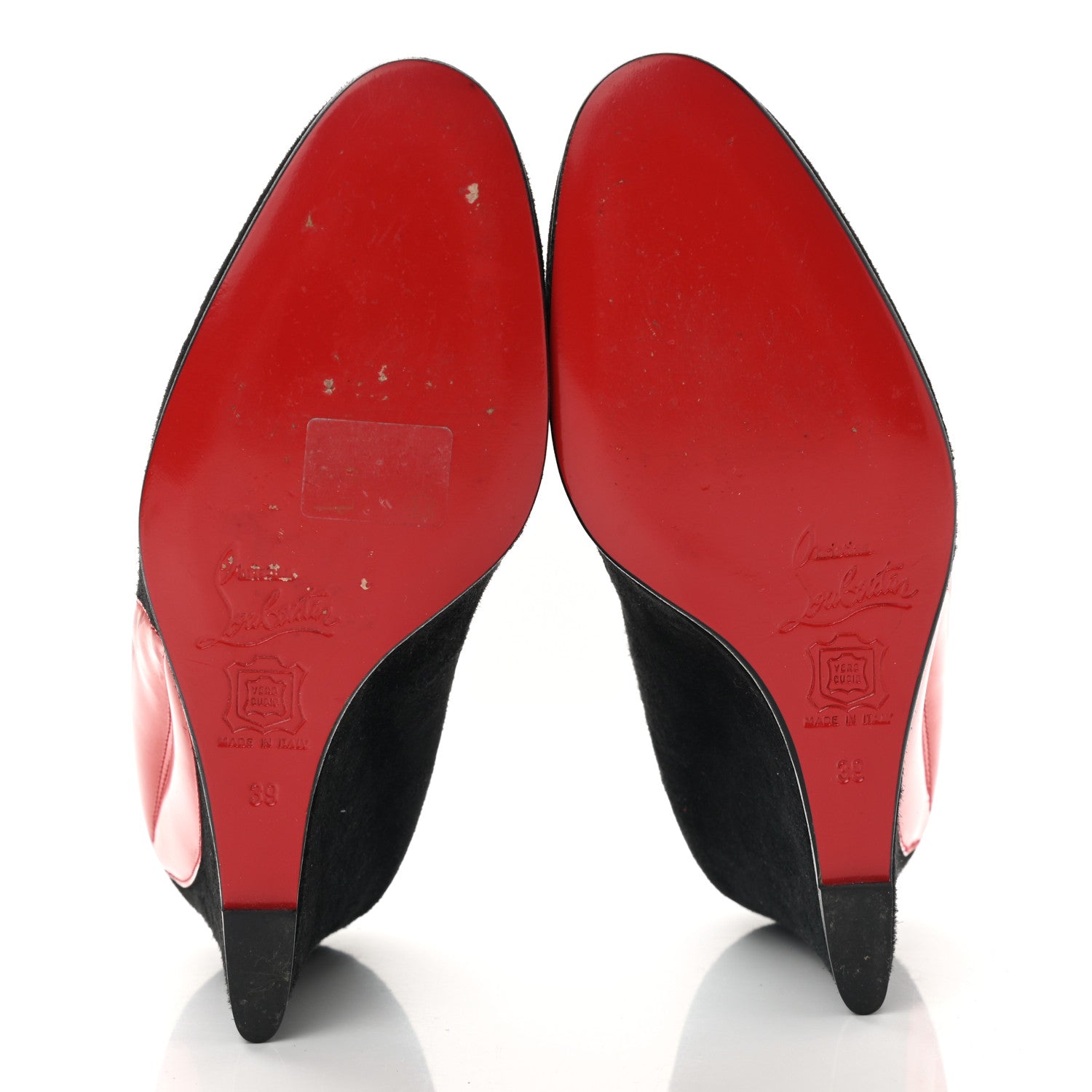 Christian Louboutin Suede Kiss Me Wedges 39 Black 5 of 8