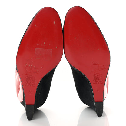 Christian Louboutin Suede Kiss Me Wedges 39 Black 5 of 8