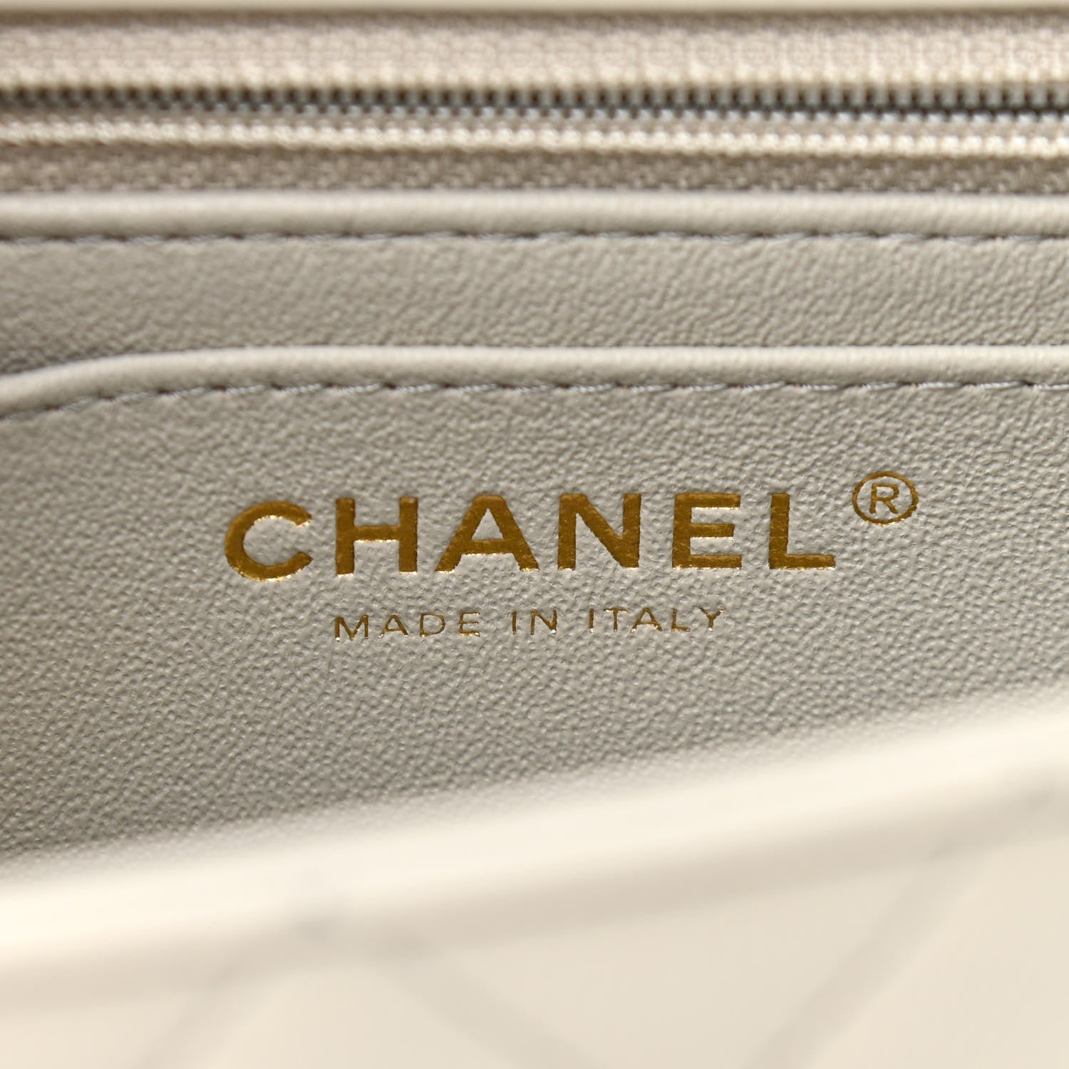 Chanel Lambskin Quilted Mini Rectangular Flap Grey 6 of 10