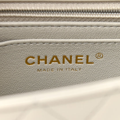 Chanel Lambskin Quilted Mini Rectangular Flap Grey 6 of 10