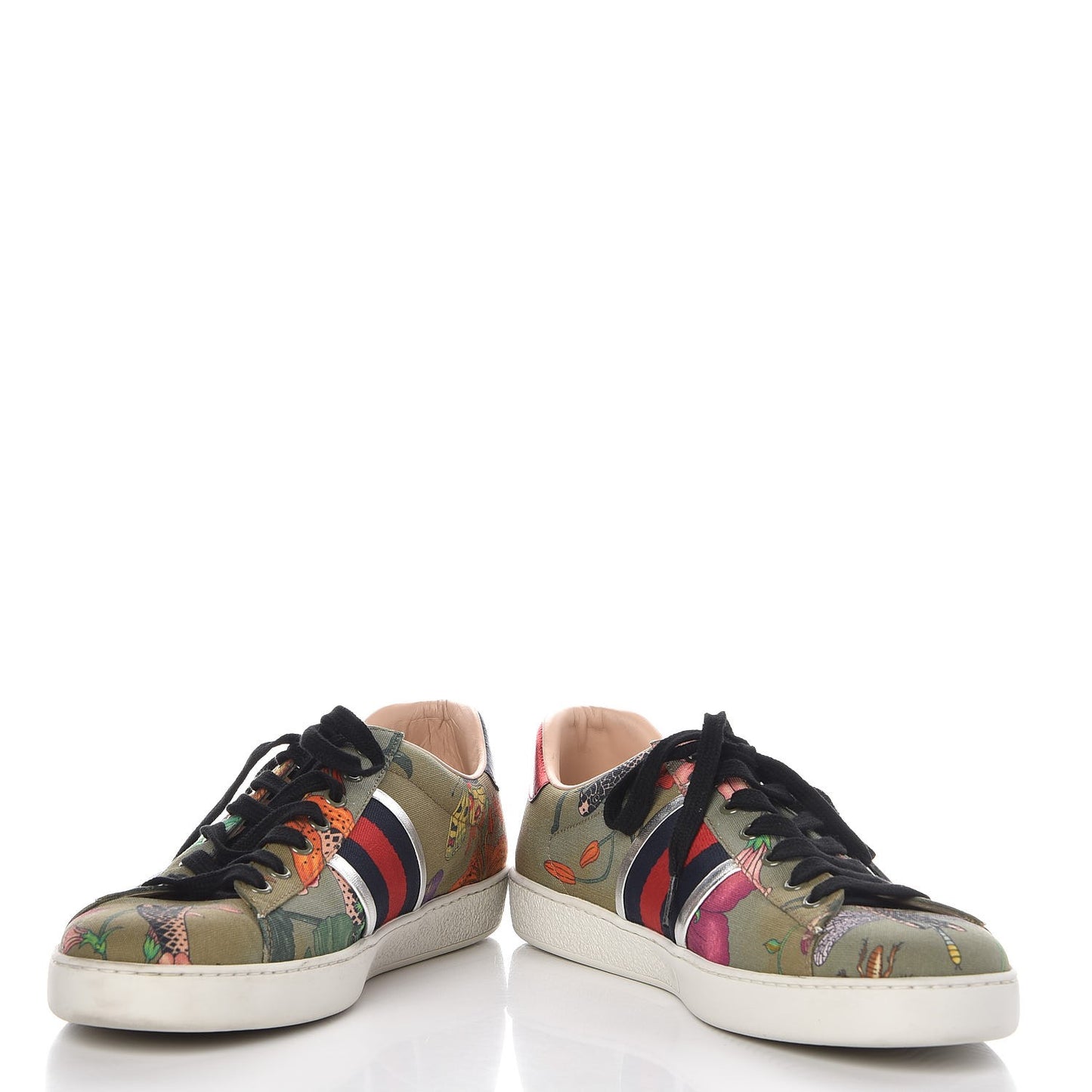 Canvas Web Flora Snake Print Mens Ace Sneakers 10.5