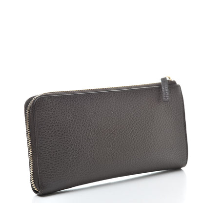 Gucci Pebbled Calfskin Donna Long Wallet Grey Field 3 of 9