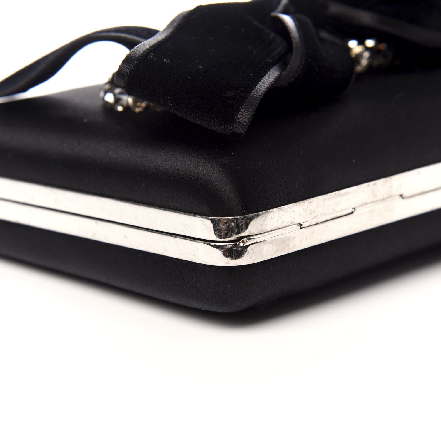 Alexander McQueen Satin Embellished Box Clutch Black 6 of 8