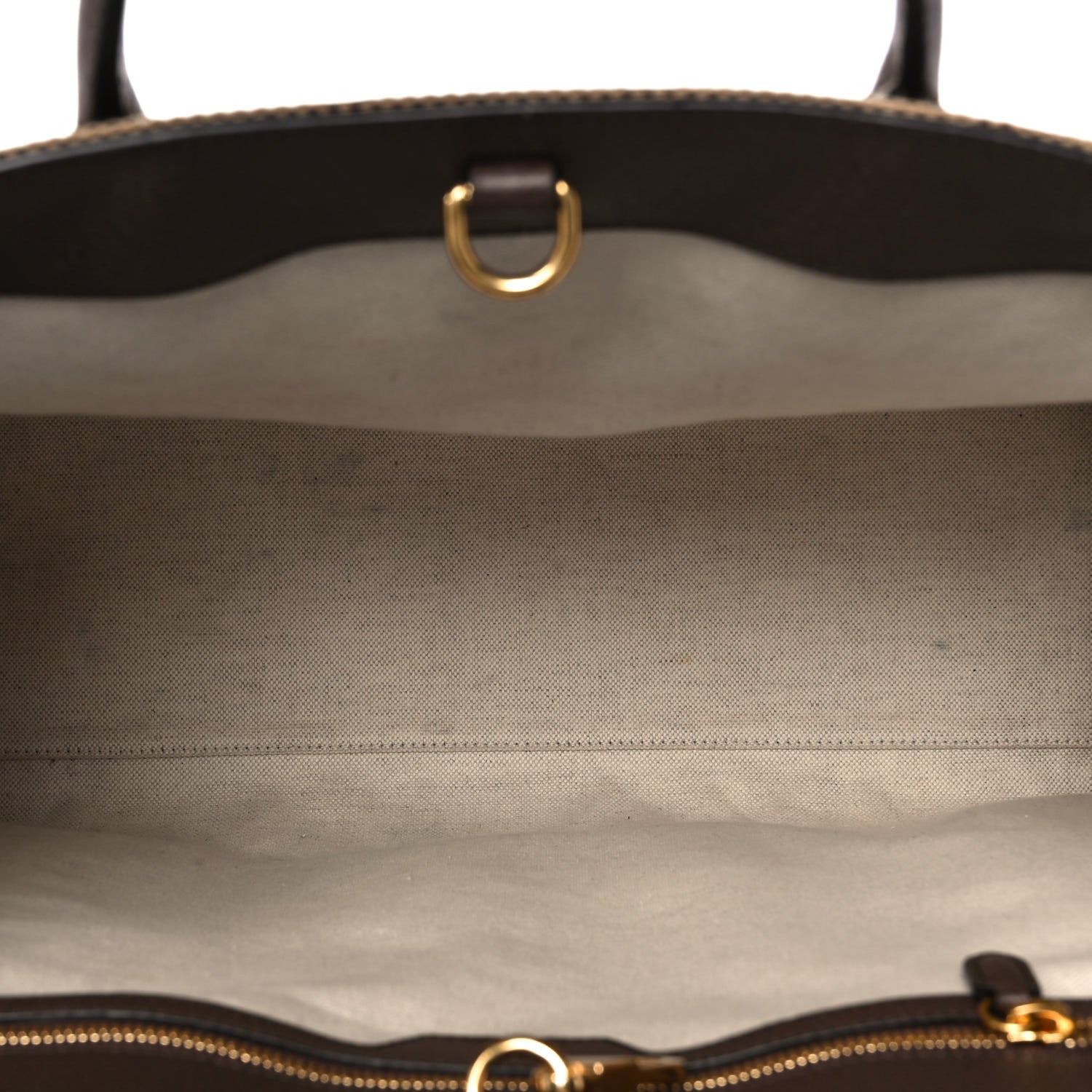 Gucci Monogram Jumbo GG Textured Dollar Calfskin Web Tote Bag Camel Ebony New Acero 4 of 7