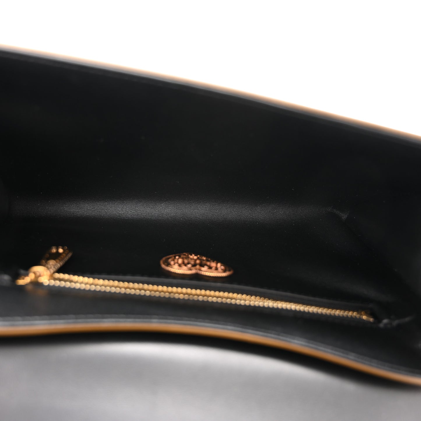 Metallic Calfskin Medium Devotion Crossbody Bag Gold