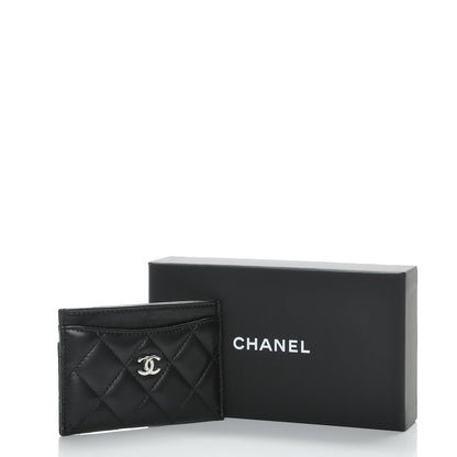 Chanel Lambskin Quilted Card Holder Black 9 of 9