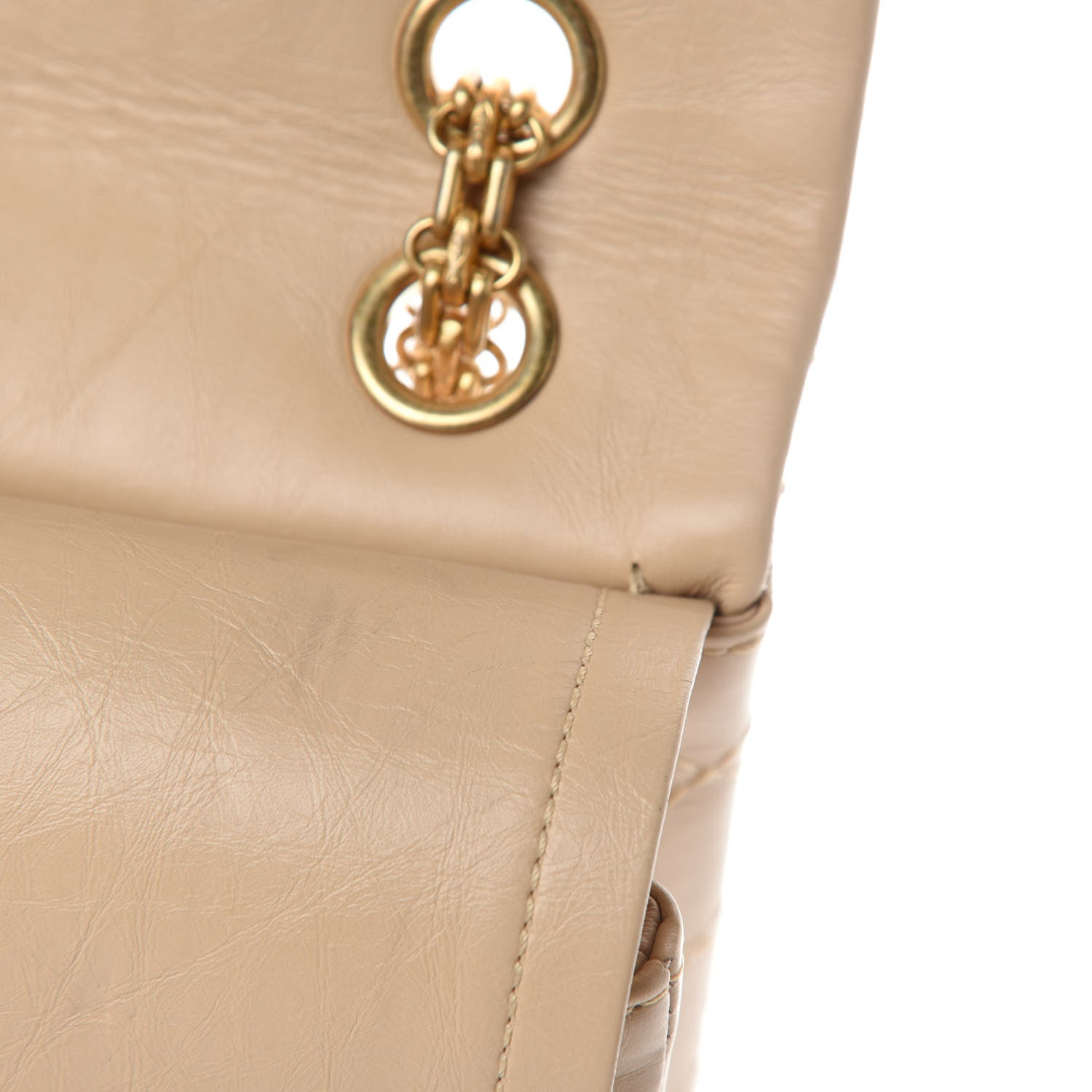 Chanel Aged Calfskin Quilted 2.55 Reissue 226 Flap Light Beige 9 of 14