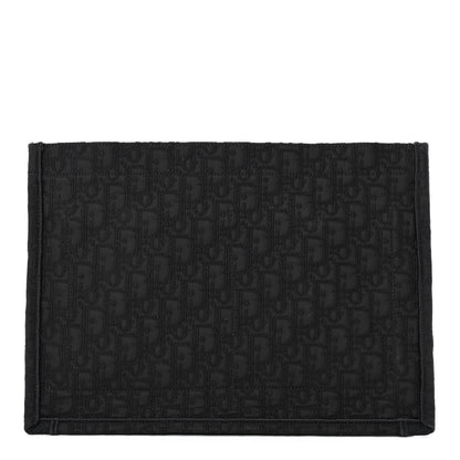 Christian Dior Canvas Satin Embroidered Book Tote Insert Black 1 of 10