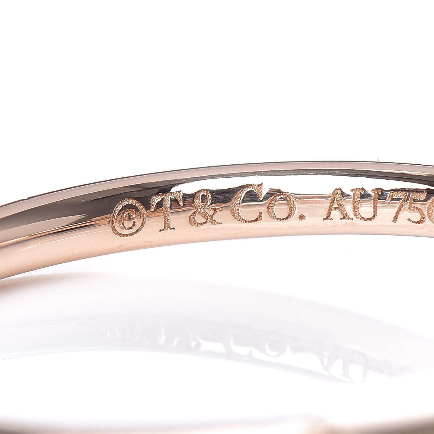 Tiffany 18K Rose Gold T Wire Ring 50 5.25 6 of 6