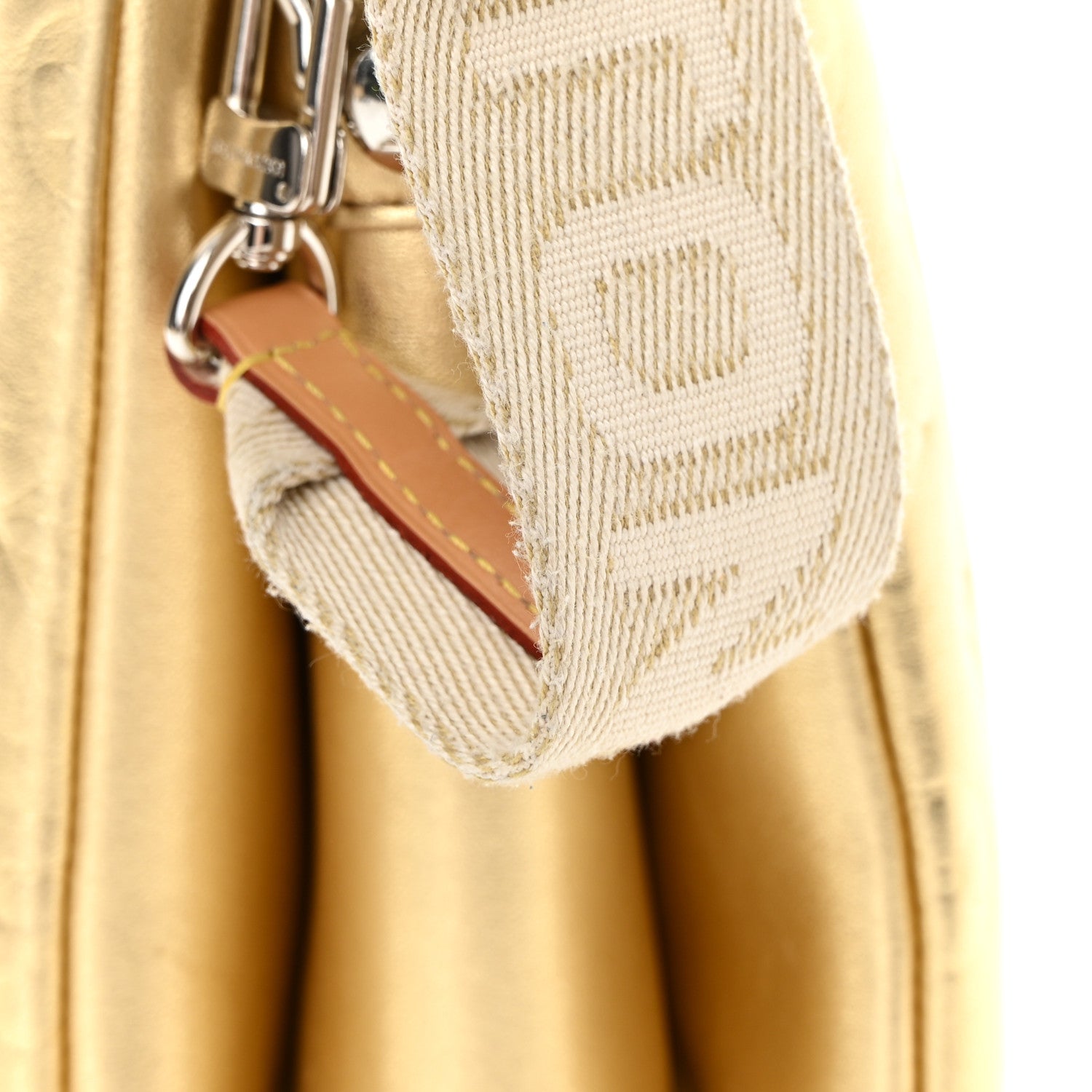 Louis Vuitton Lambskin Embossed Monogram Coussin PM Gold 14 of 14