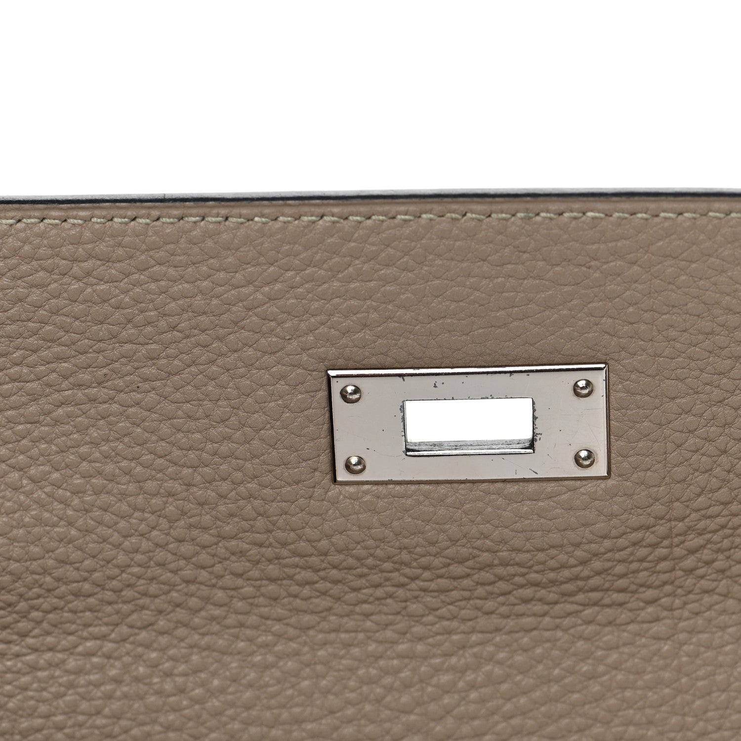 Hermes Taurillon Clemence Kelly Retourne 28 Gris Tourterelle 28 of 43