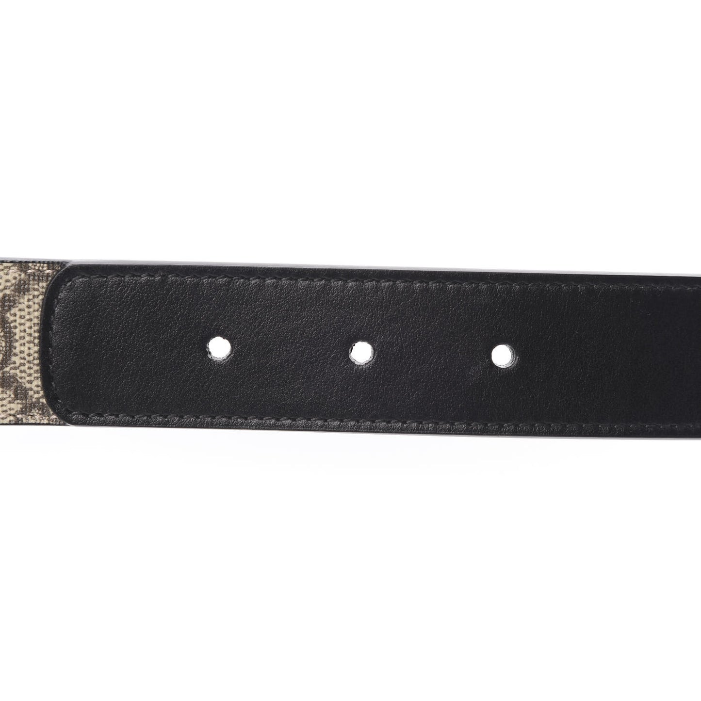 GG Supreme Monogram Matte Plutone Calfskin Double G 30mm Belt 95 38 Beige Ebony Black