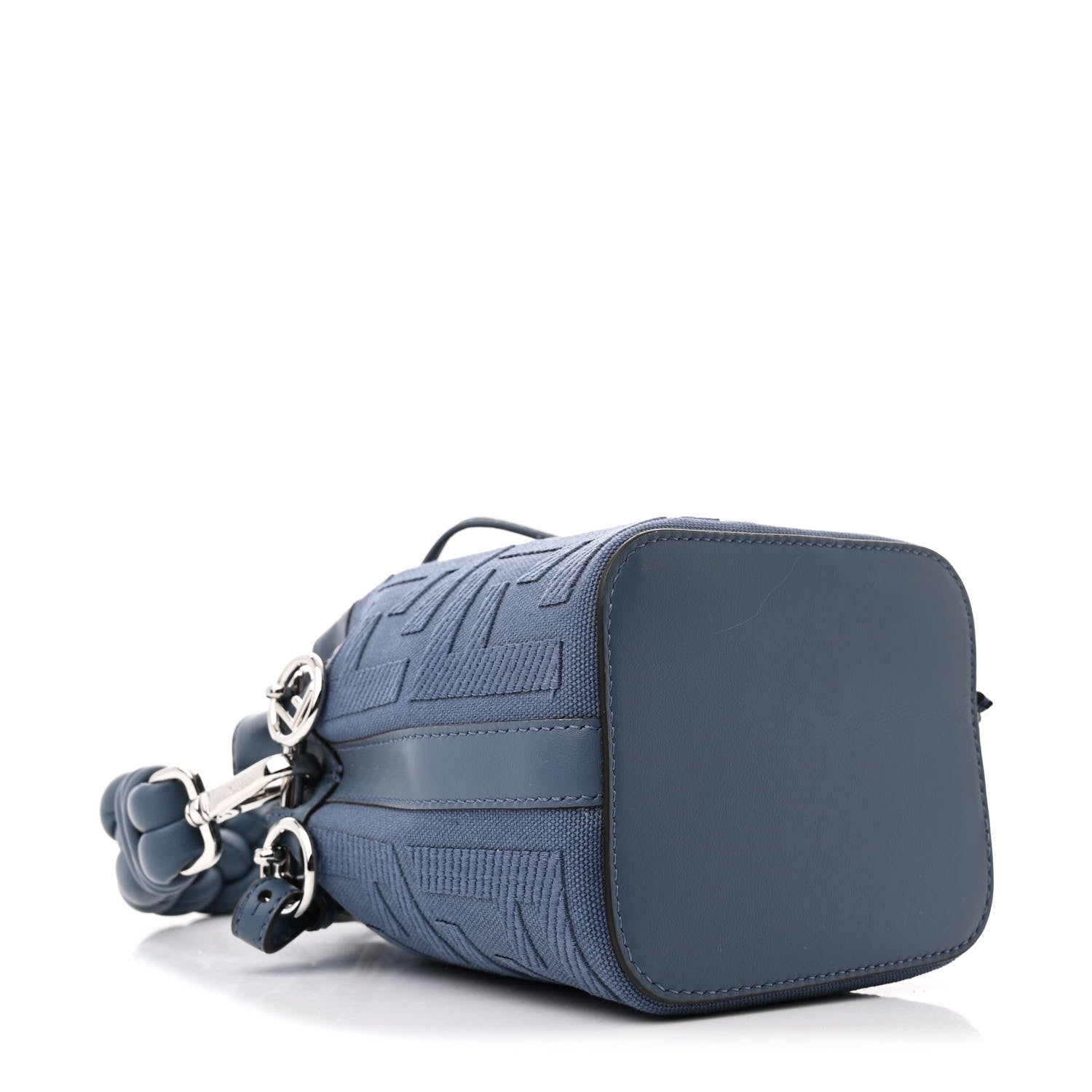Fendi Canvas Vitello Grace F is Fendi FF Embroidered Mini Mon Tresor Bucket Bag Mirto 4 of 11