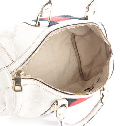 Gucci Calfskin Vintage Web Medium Boston Off White 7 of 7