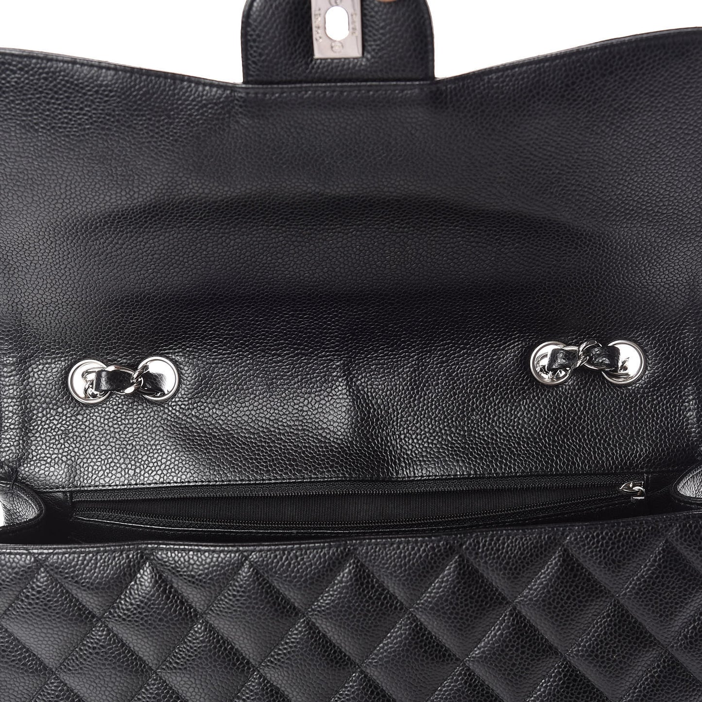 Caviar Quilted Jumbo Single Flap Black