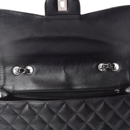 Chanel Caviar Quilted Jumbo Single Flap Black 14 of 16
