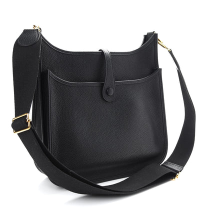 Hermes Taurillon Clemence Evelyne III PM Black 2 of 9