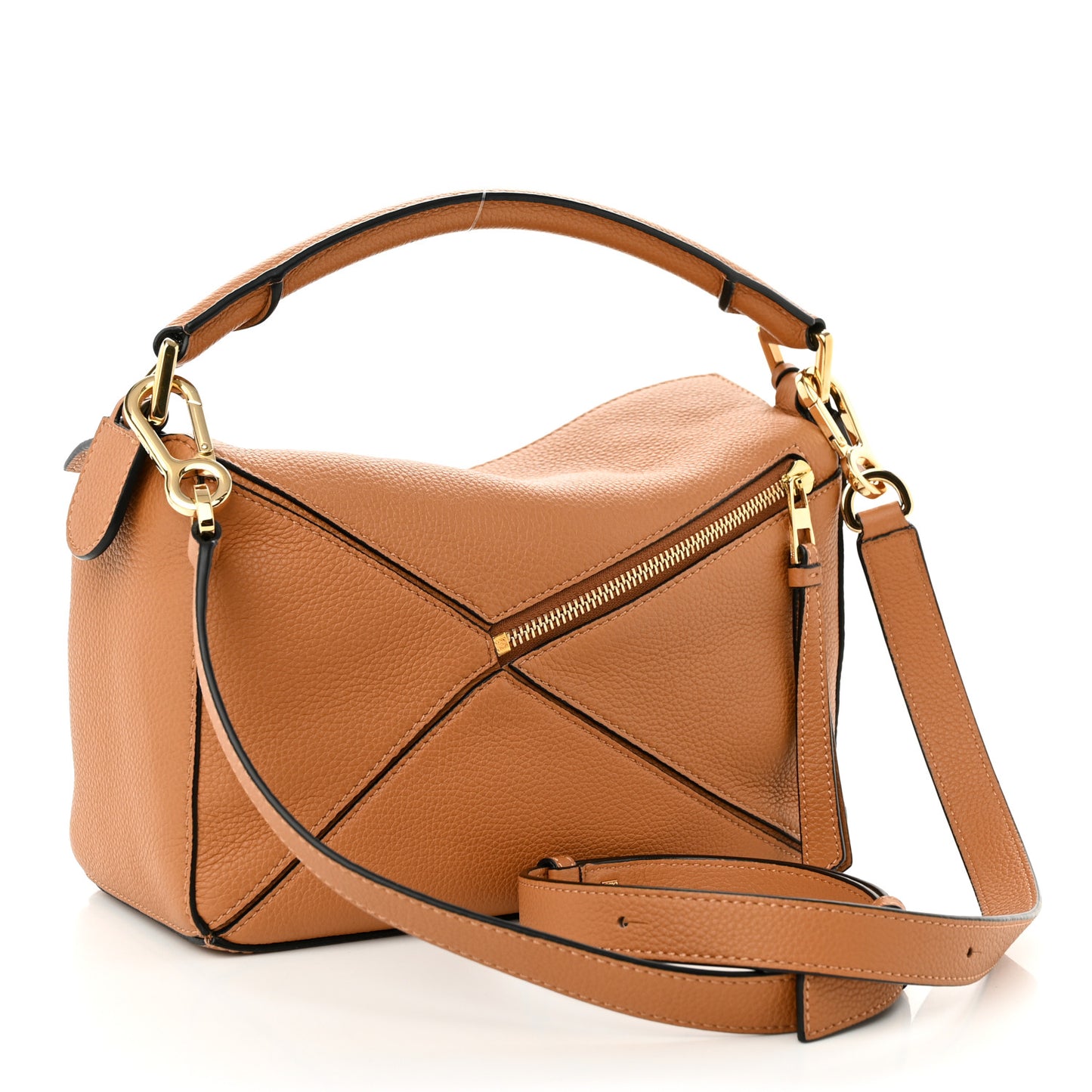 Soft Grained Calfskin Small Puzzle Bag Light Caramel