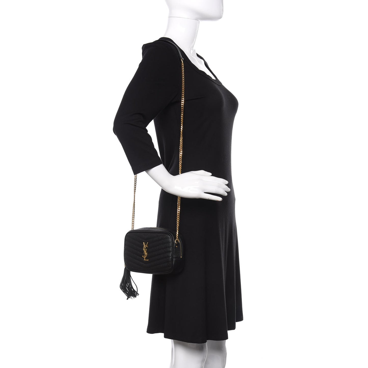 Grain De Poudre Matelasse Monogram Mini Lou Camera Bag Black