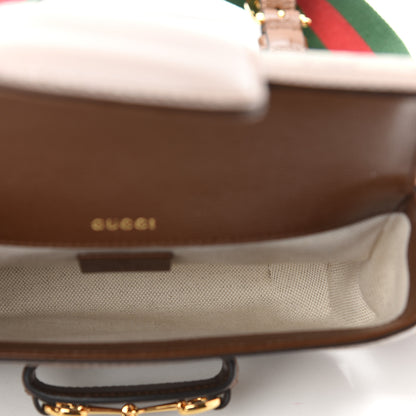 Gucci GG Supreme Monogram Web Mini Horsebit 1955 Shoulder Bag Beige Brown Sugar 5 of 10