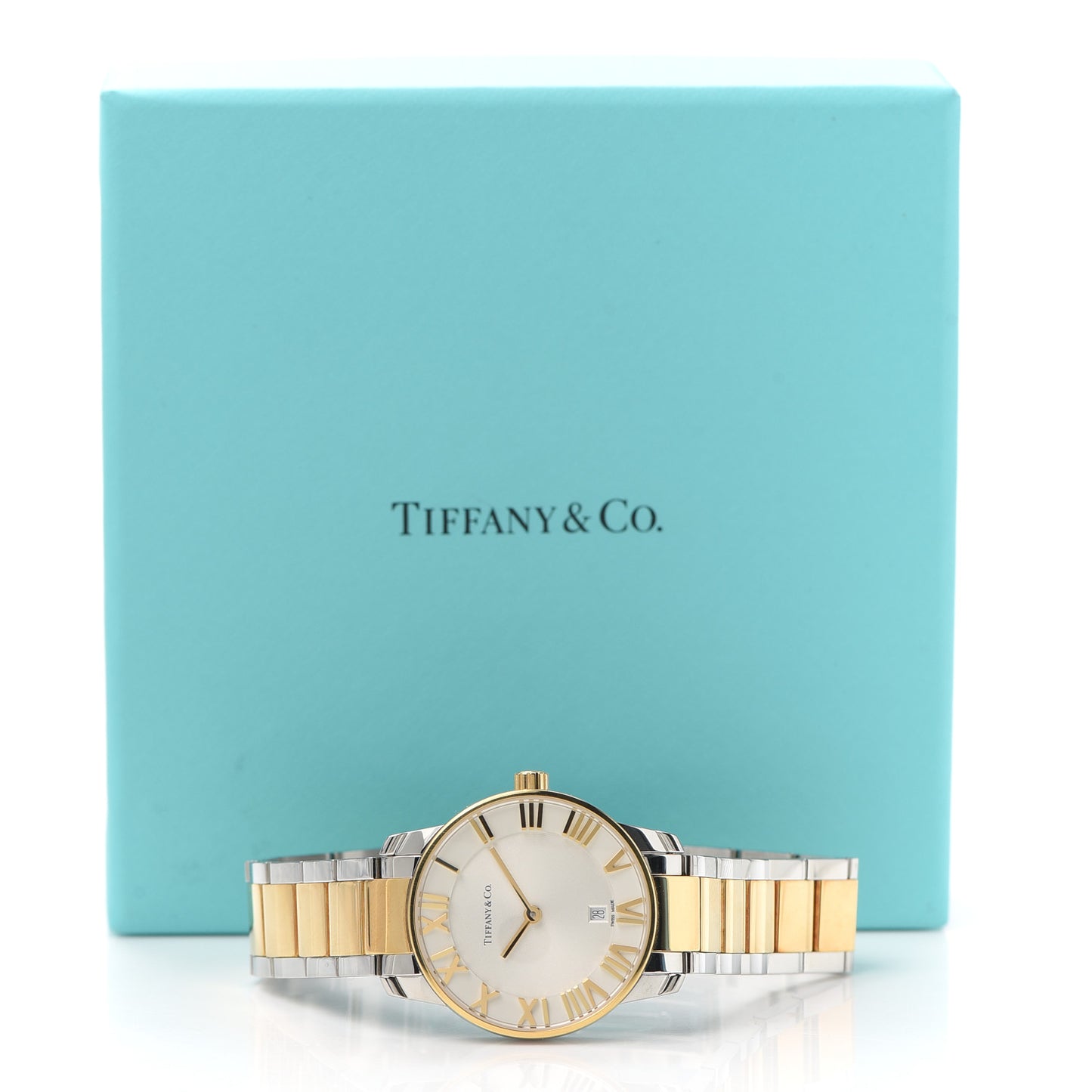 Stainless Steel 18K Yellow Gold 29mm Atlas 2-Hand Quartz Watch
